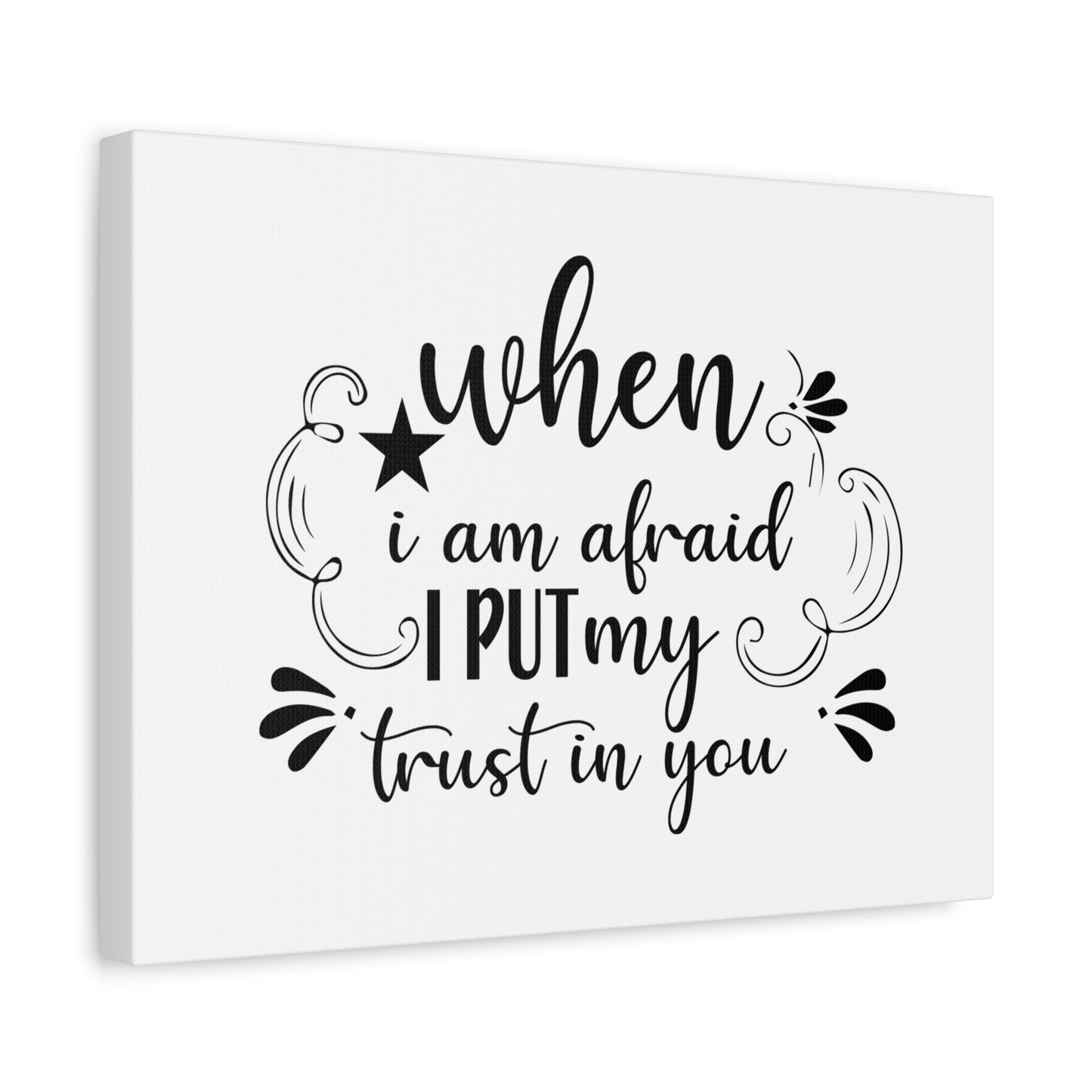 Scripture Canvas I Put My Trust In You Psalm 56:4 Christian Wall Art Bible Verse Print Ready to Hang
