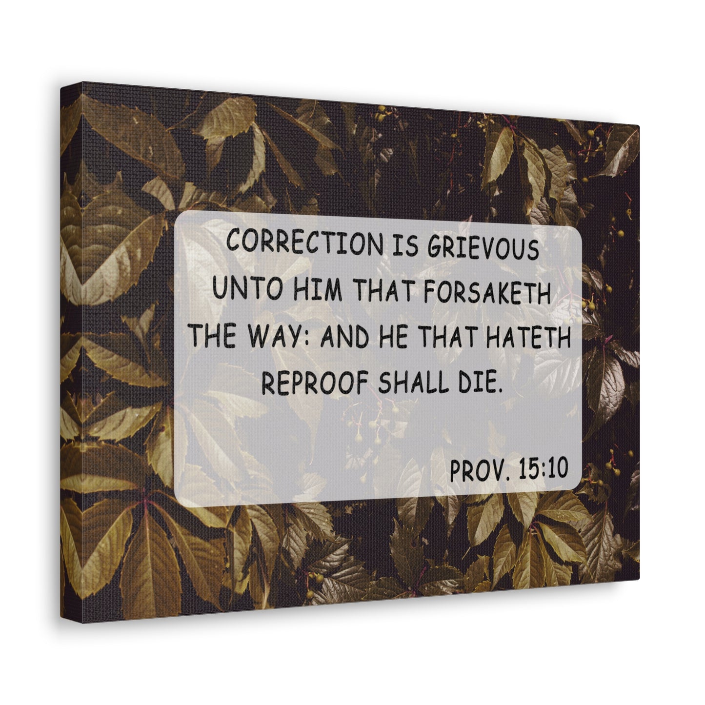 Unto Him Proverbs 15:10 Bible Verse Canvas Christian Wall Art Ready to Hang
