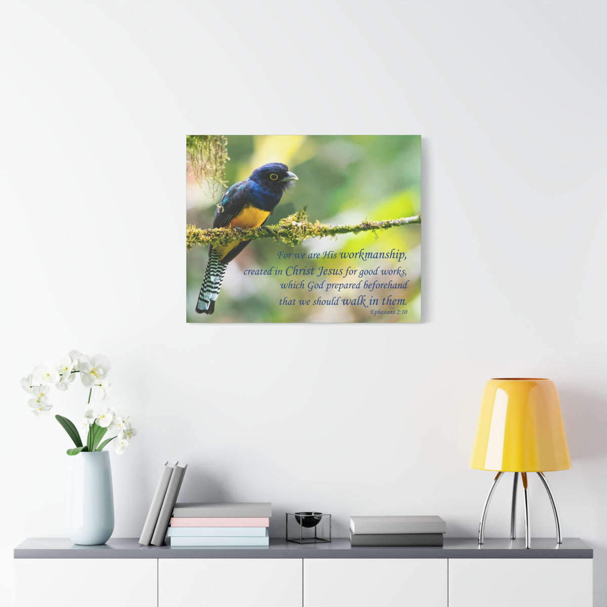 Scripture Canvas For Good Works Ephesians 2:10 Christian Wall Art Bible Verse Print Ready to Hang