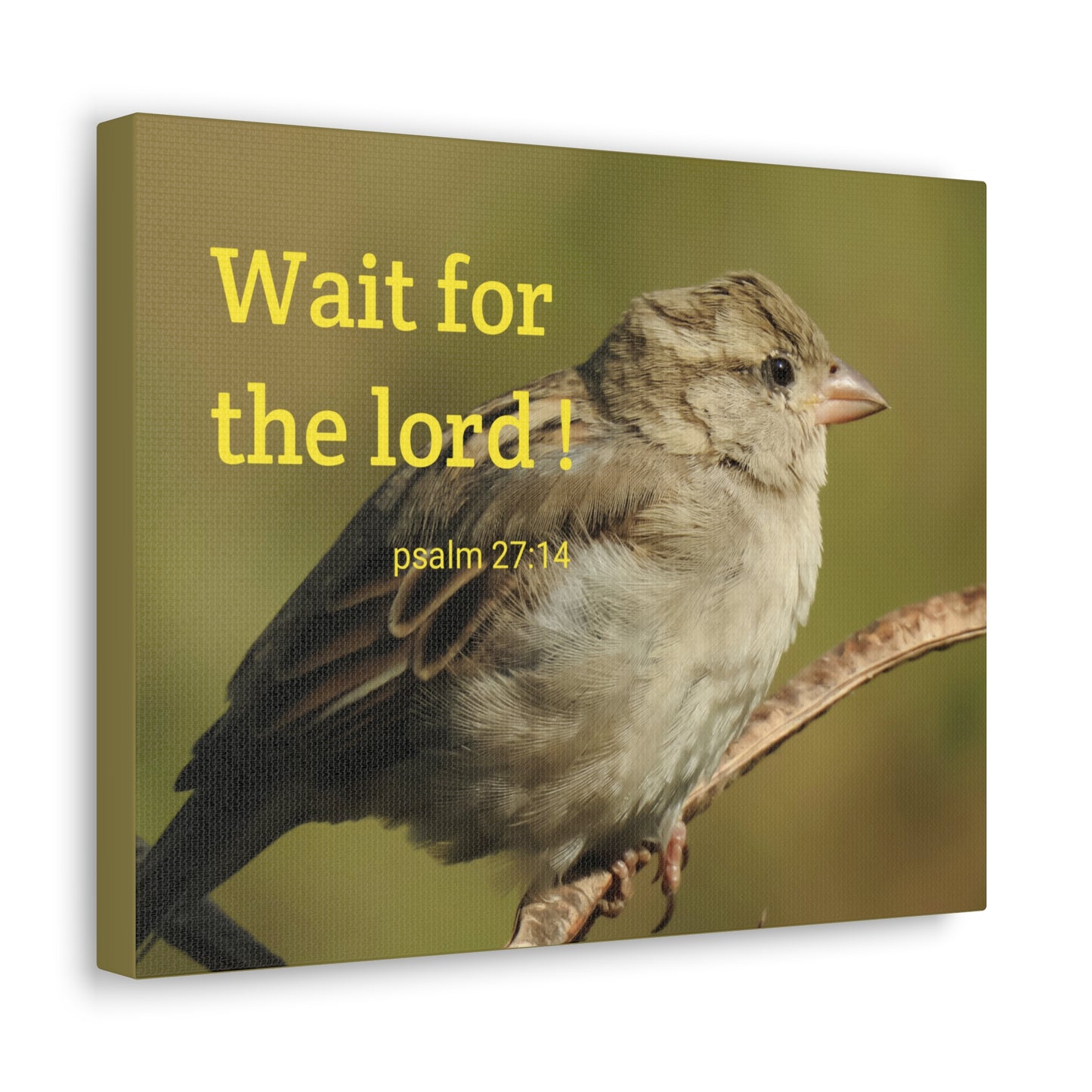 Wait For The Lord Psalm 27:14 Bible Verse Canvas Christian Wall Art Ready to Hang