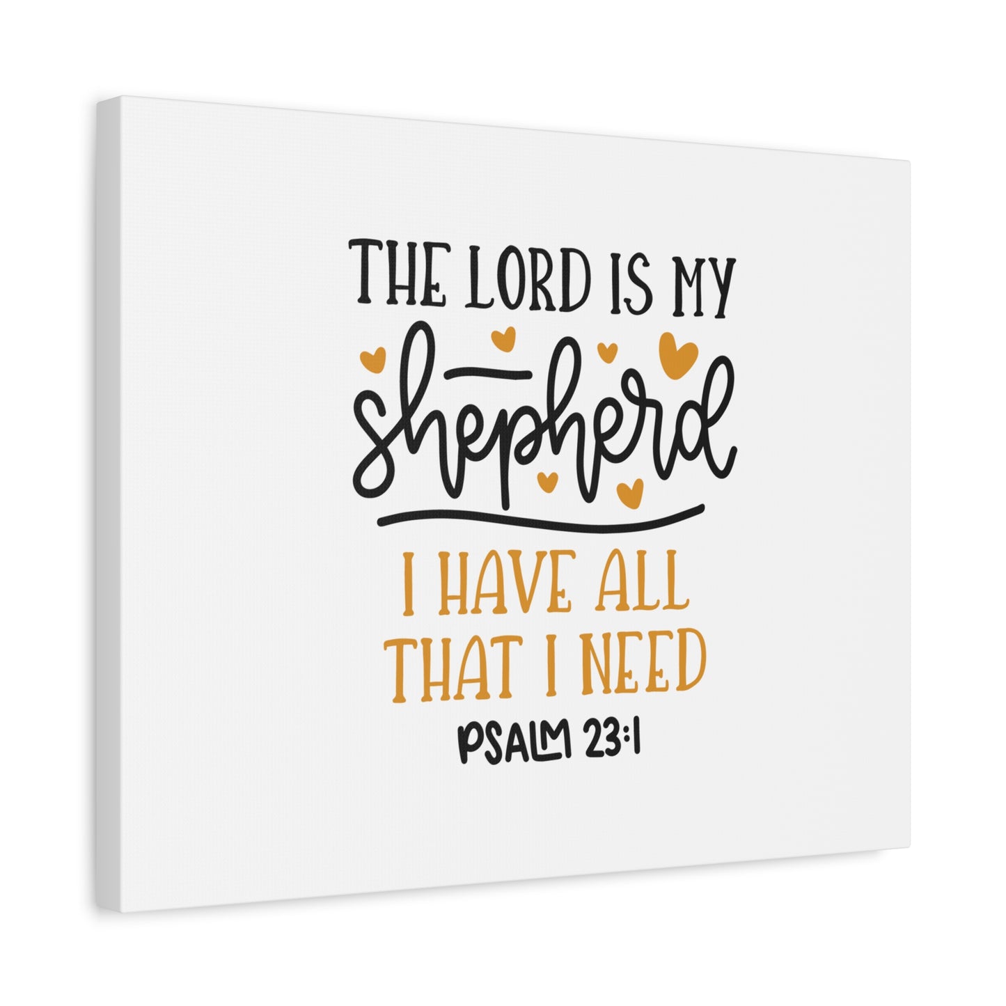 Scripture Canvas The Lord Is My Shepherd Psalm 23:1 Christian Wall Art Bible Verse Print Ready to Hang