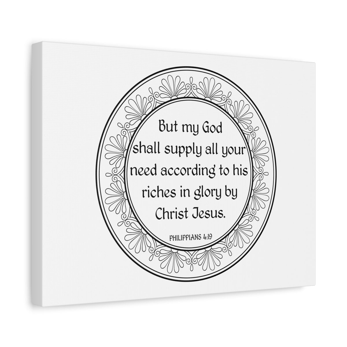 Scripture Walls God Shall Supply All Your Need Bible Verse Canvas Christian Wall Art Ready to Hang