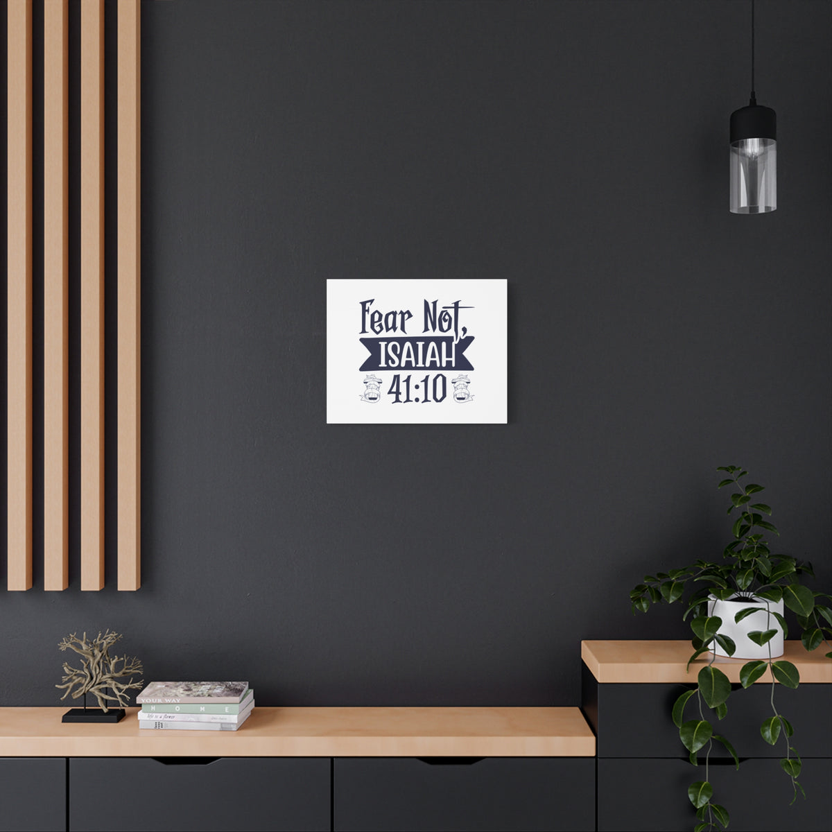 Scripture Canvas Fear Not Isaiah 41:10 Christian Wall Art Bible Verse Print Ready to Hang