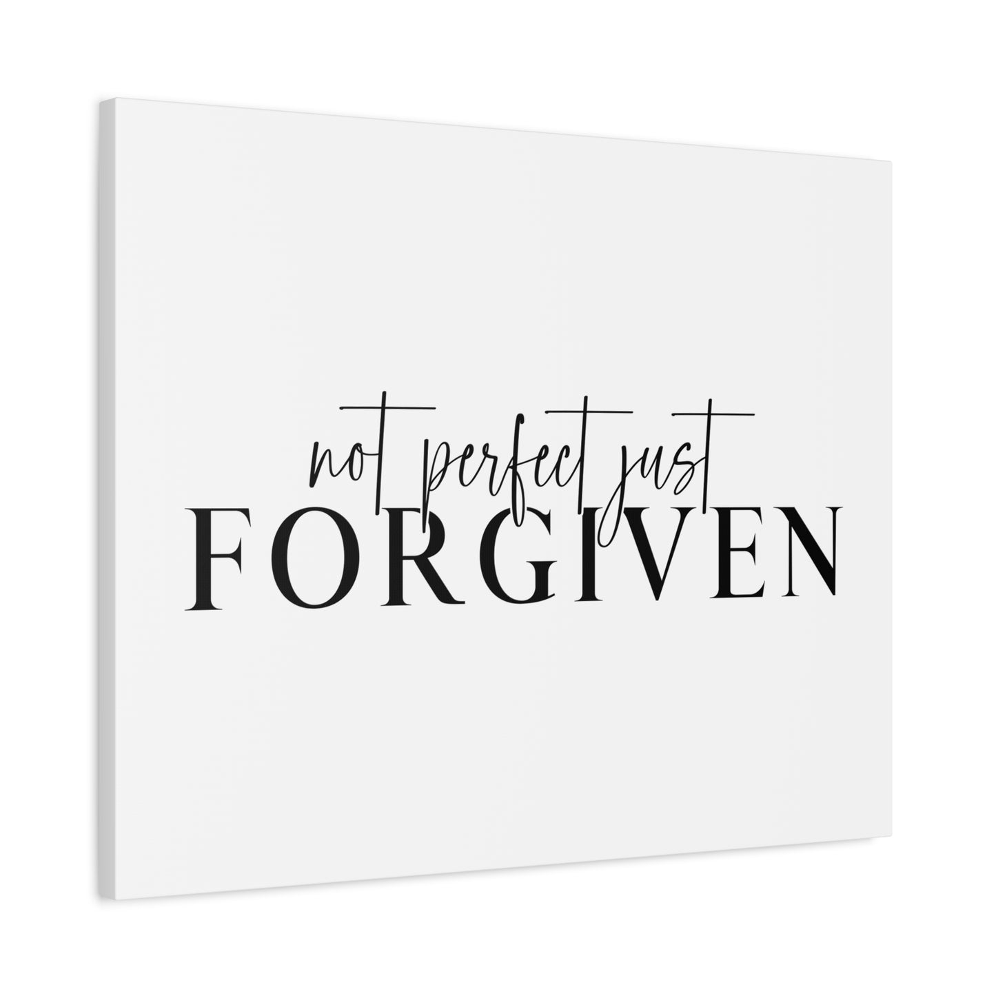 Scripture Canvas Just Forgiven Ephesians 1:7 Christian Wall Art Print Ready to Hang