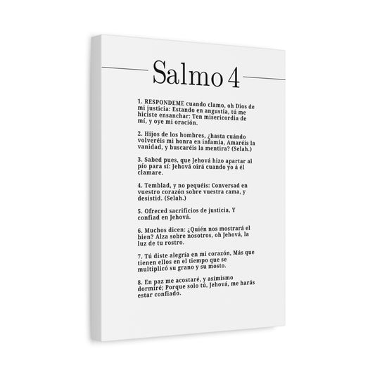 Salmo 4 Impresión De Arte Cristiano en la Pared Lista Para Colgar