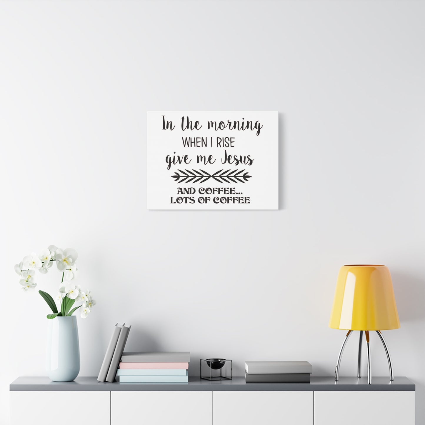Scripture Canvas In The Morning When I Rise Psalm 59:6 Christian Wall Art Print Ready to Hang