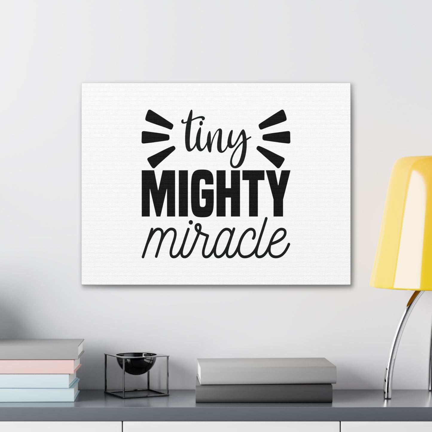Tiny Mighty Miracle Luke 18:27 Christian Wall Art Bible Verse Print Ready to Hang