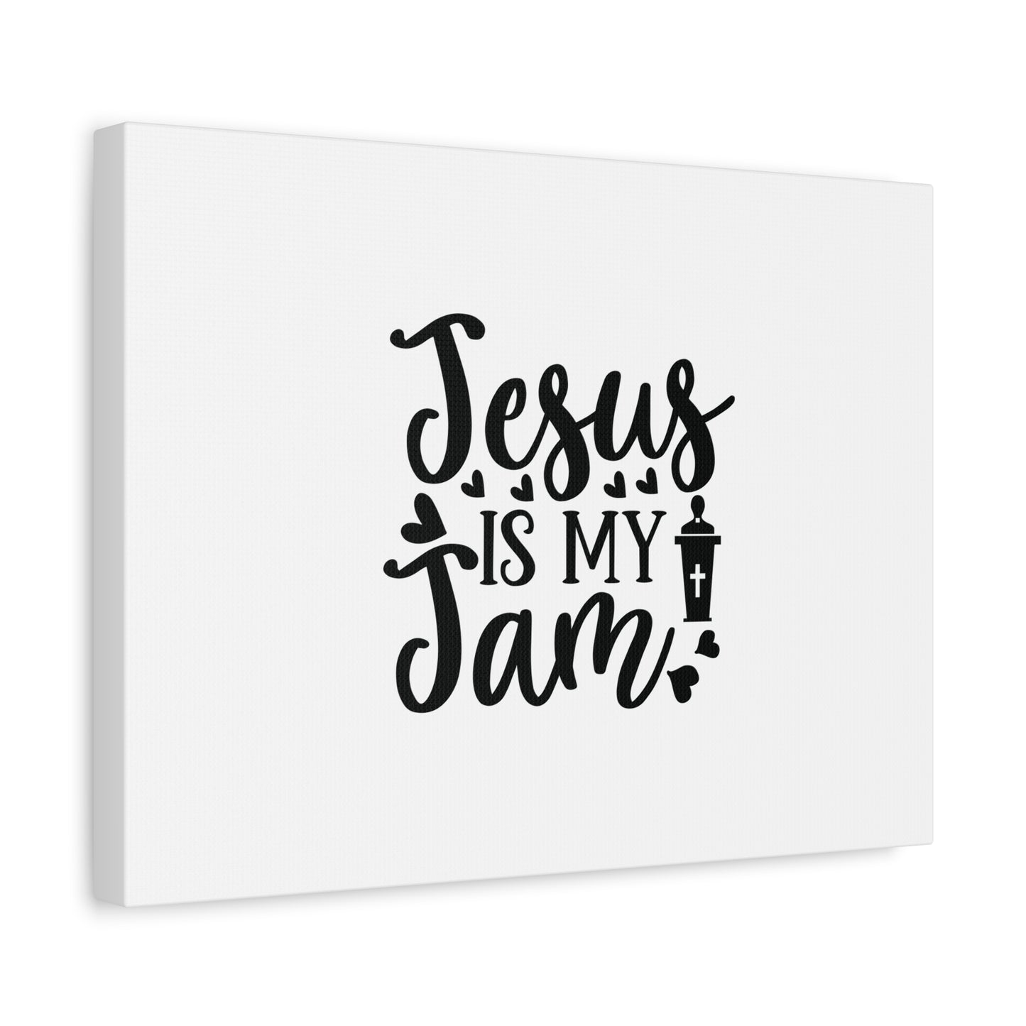 Scripture Canvas Jesus Is My Jam Psalm 23:4 Christian Wall Art Bible Verse Print Ready to Hang