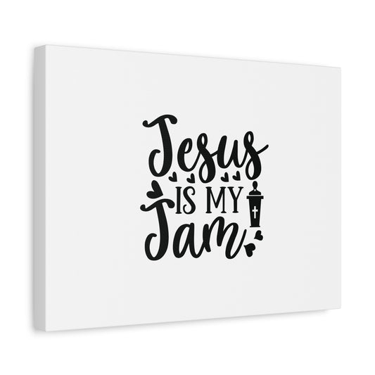 Scripture Canvas Jesus Is My Jam Psalm 23:4 Christian Wall Art Bible Verse Print Ready to Hang