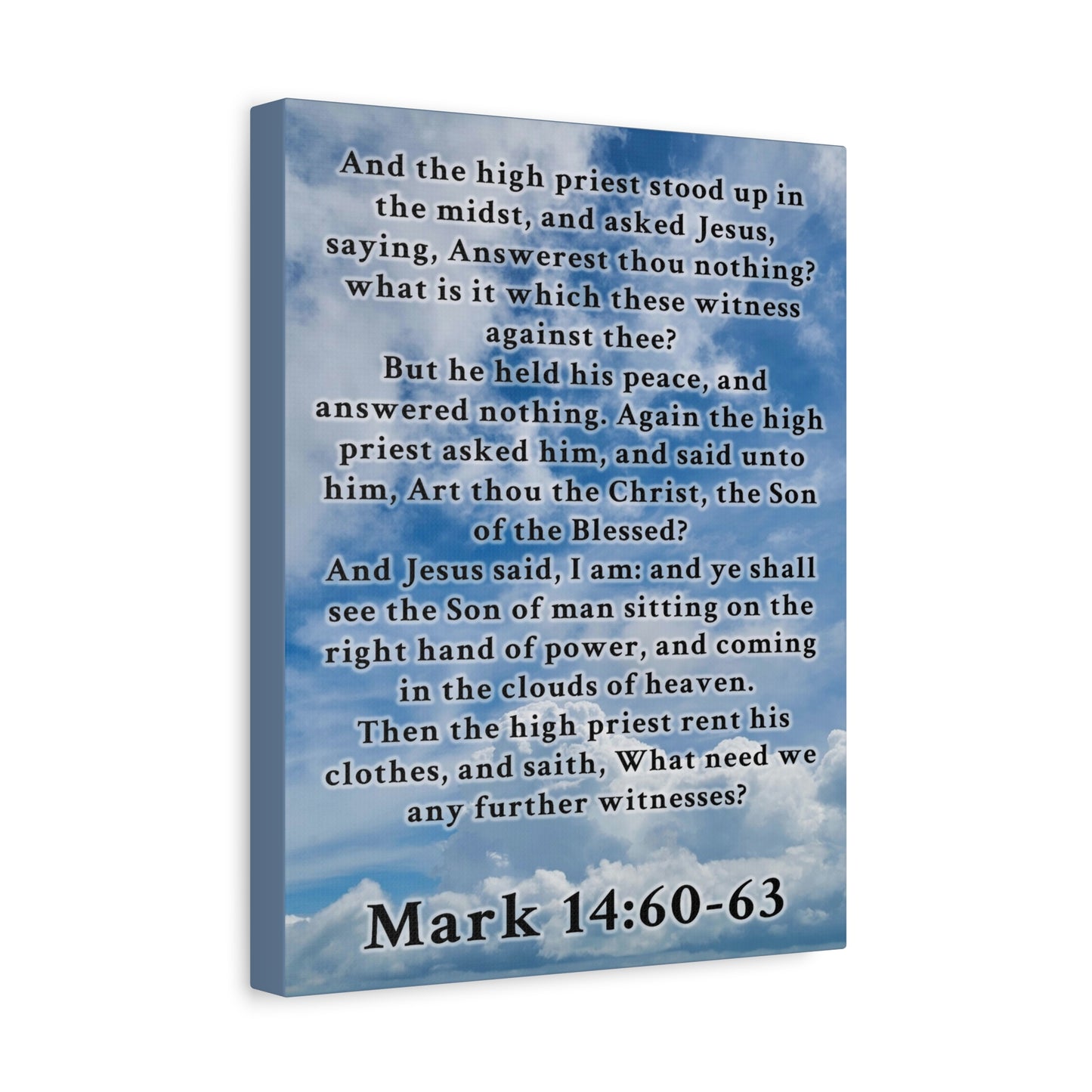 Scripture Walls Mark 14:60-63 KJV Christian Wall Art Print Ready to Hang Unframed