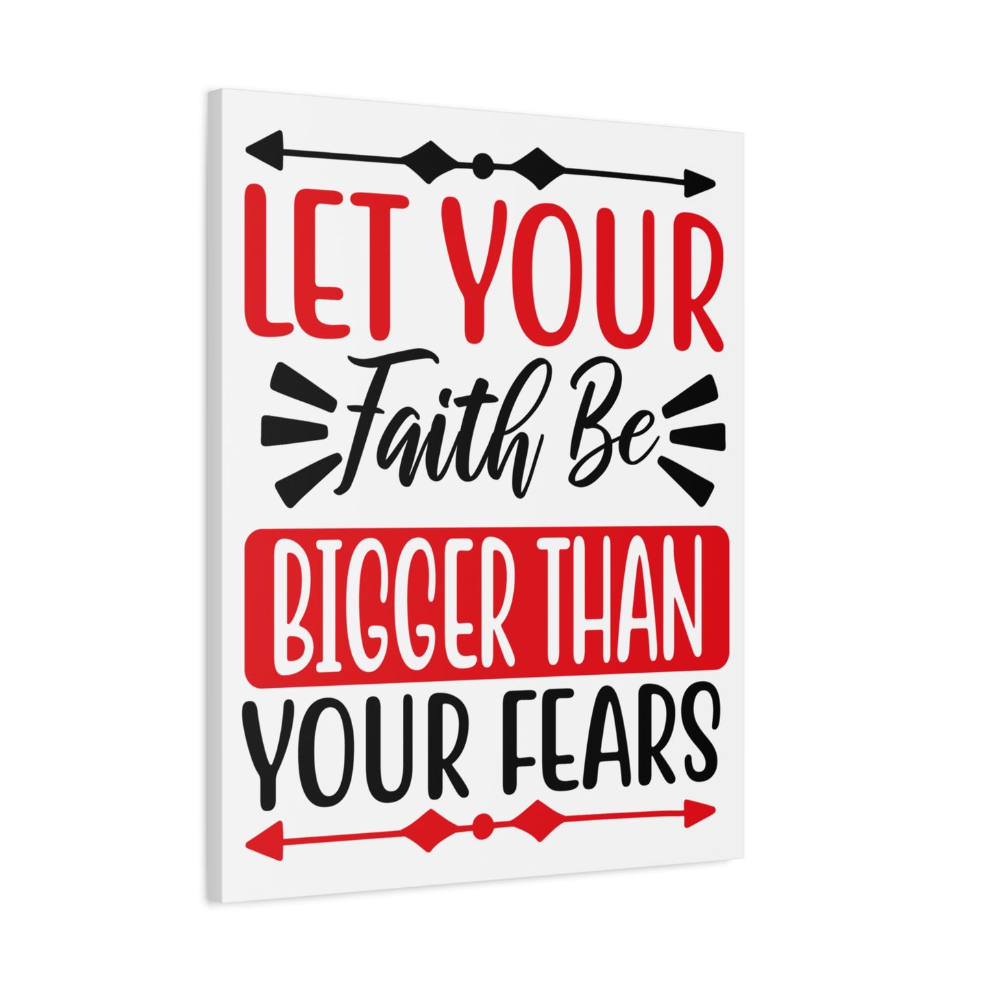 Scripture Canvas Let Your Fate Psalm 34:4 Christian Wall Art Print Ready to Hang