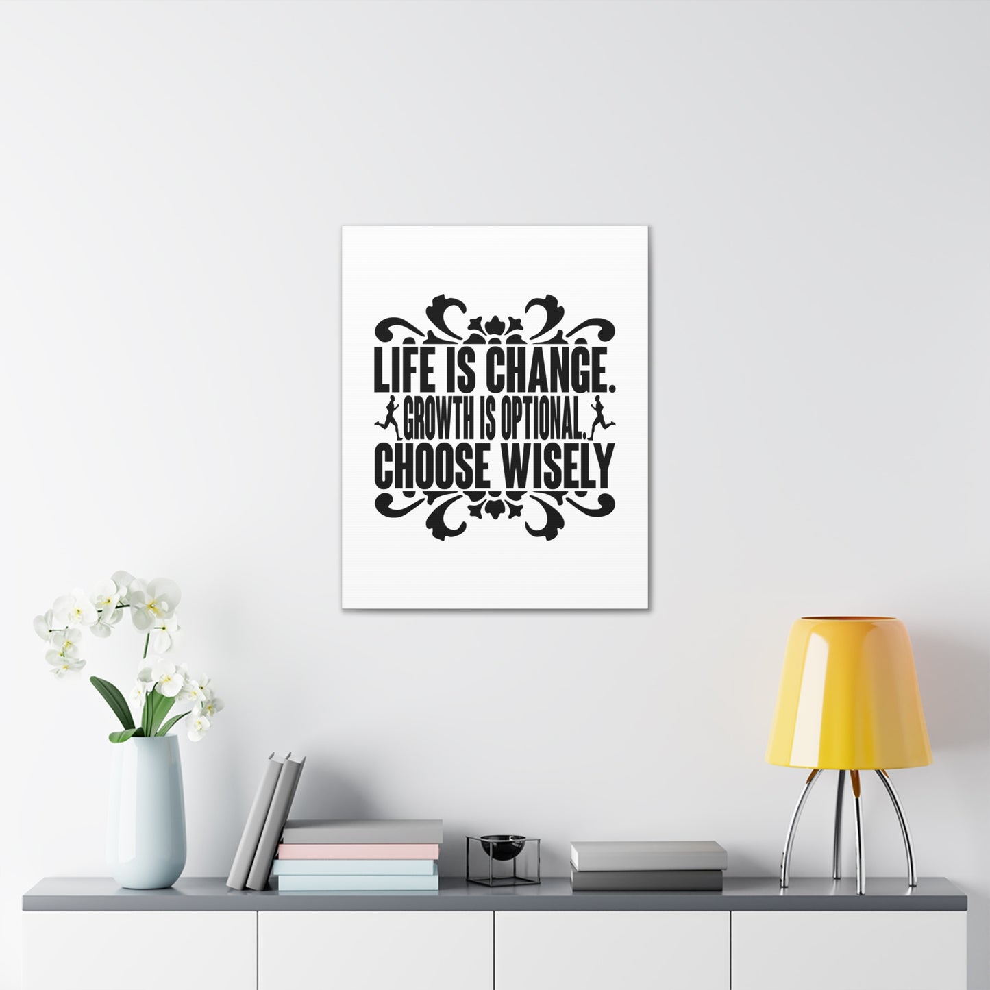 Life Is Change, Growth Is Optional, Choose Wisely Jeremiah 29:11 Christian Wall Art Bible Verse Print Ready to Hang