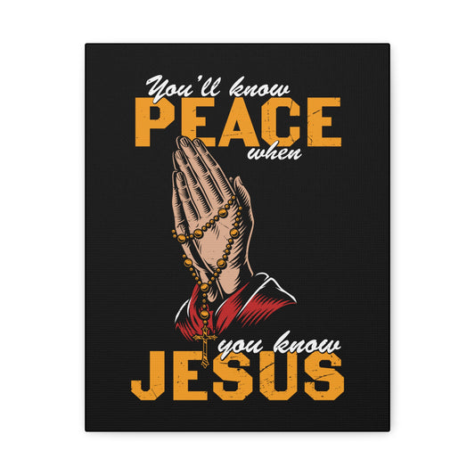 You'll Know Peace Rosary Psalms 96:1-13 Christian Wall Art Bible Verse Print Ready to Hang
