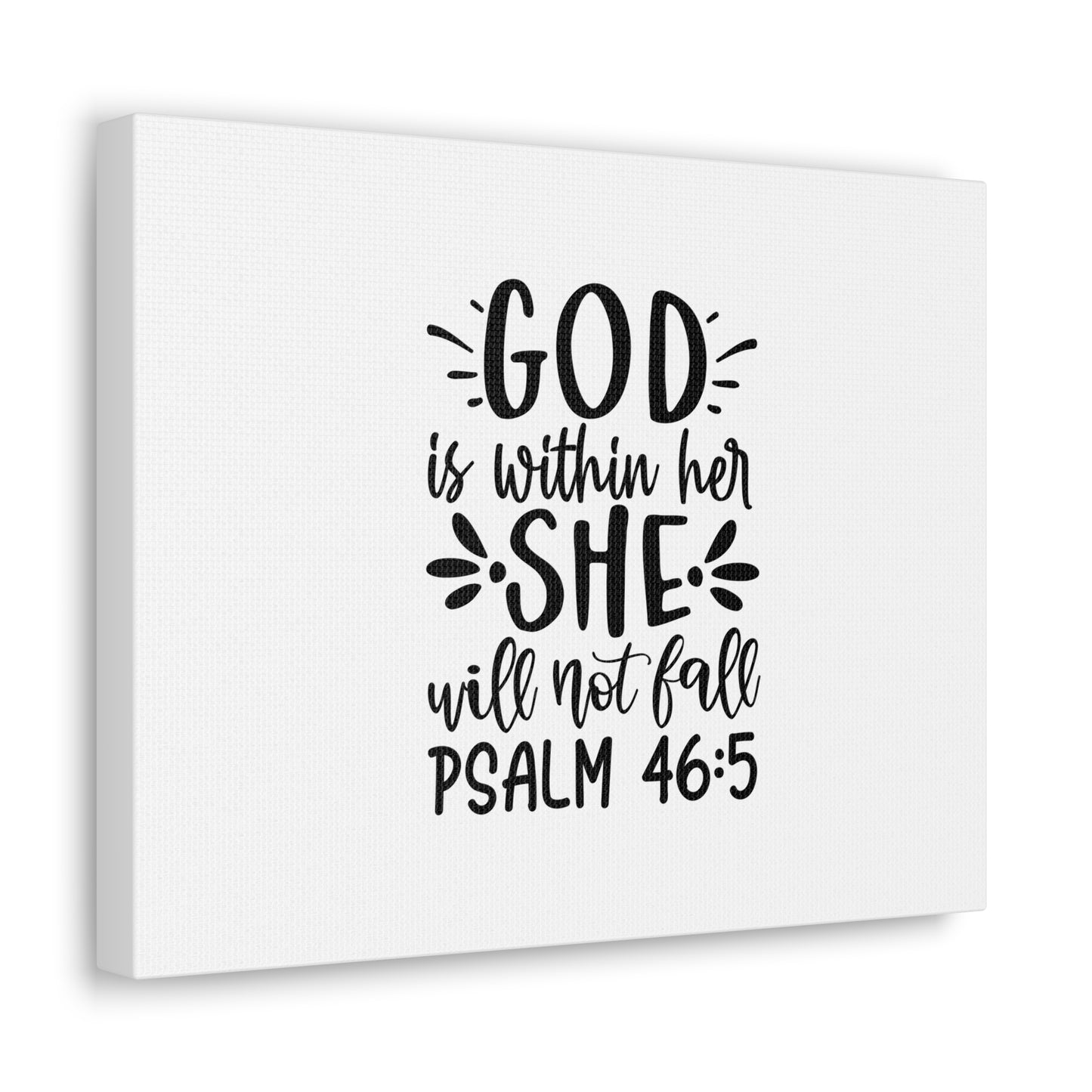 Will Not Fall Psalm 46:5 Christian Wall Art Bible Verse Print Ready to Hang