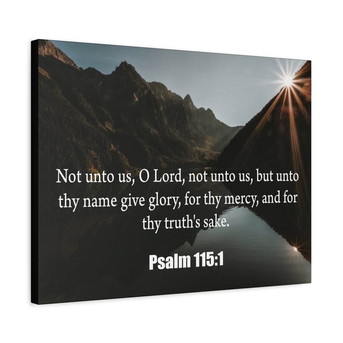 Scripture Canvas Not Unto Us Isaiah 41:10 Christian Wall Art Bible Verse Print Ready to Hang
