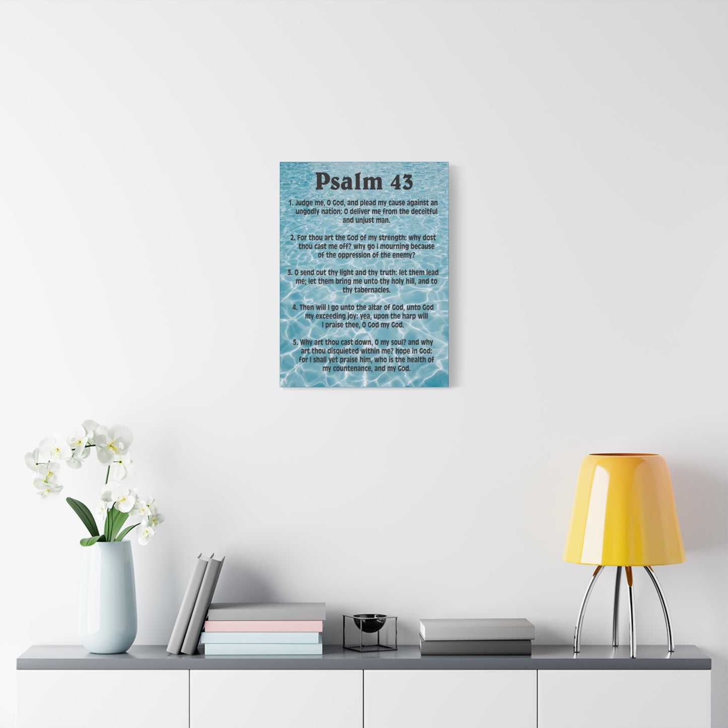Scripture Walls Judge Me Psalm 43:5 Christian Wall Art Bible Verse Print Ready to Hang