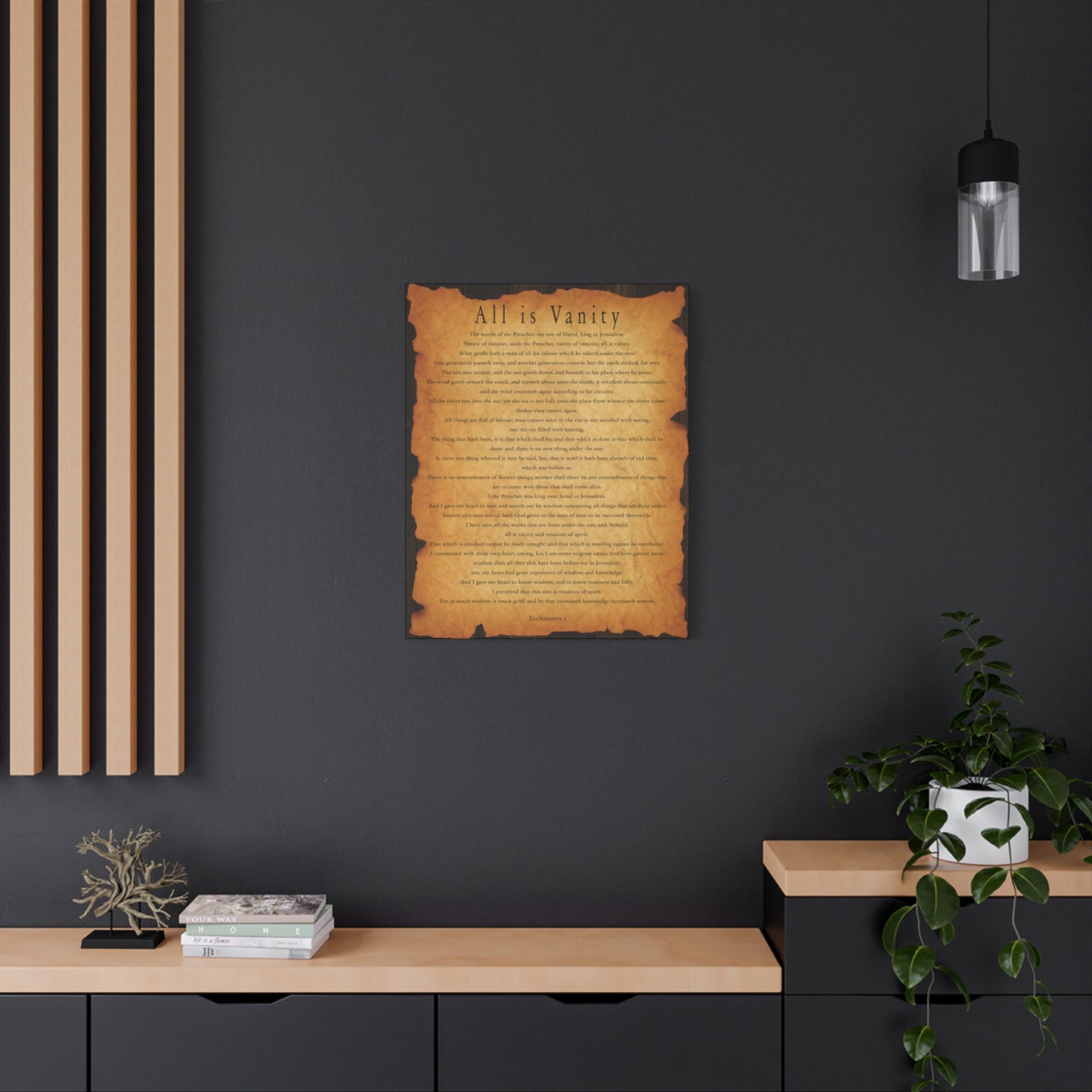 Scripture Walls All is Vanity Ecclesiastes 1 Bible Verse Canvas Christian Wall Art Ready to Hang