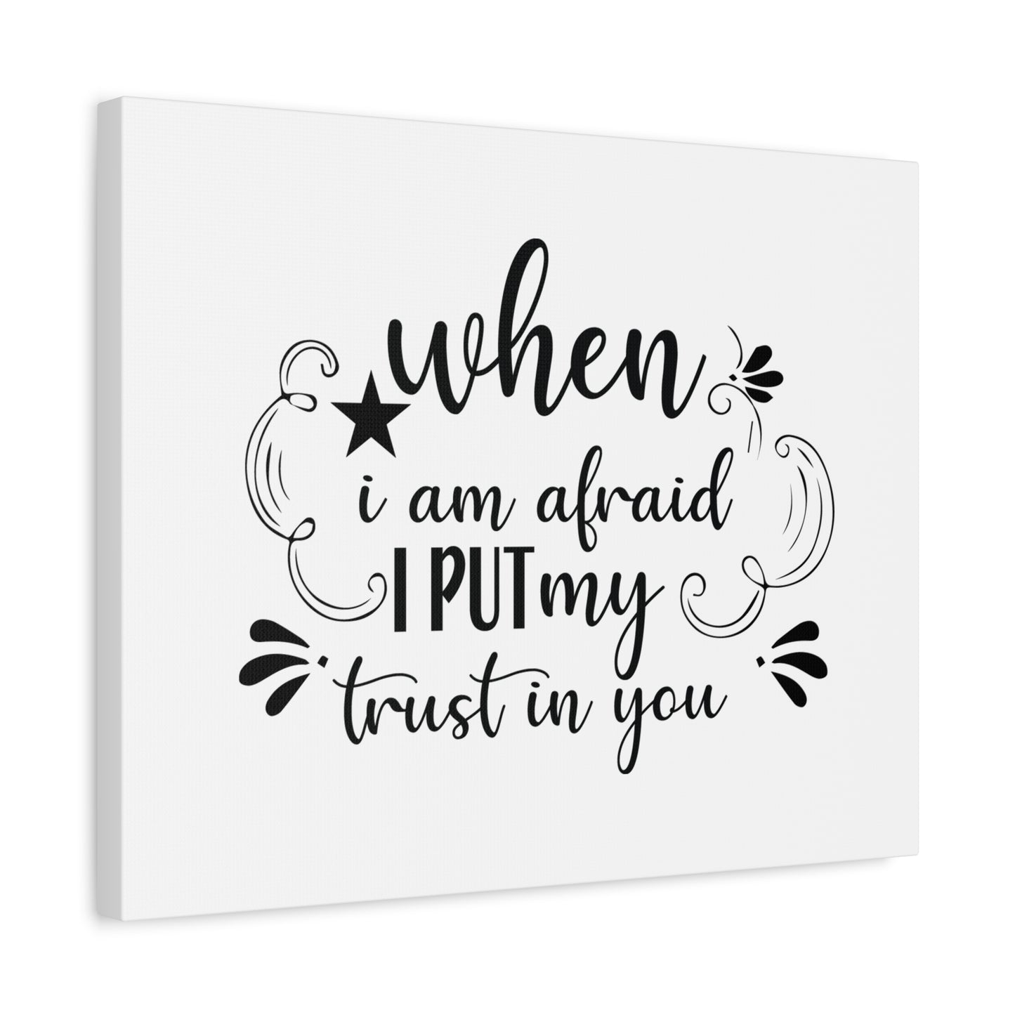 Scripture Canvas I Put My Trust In You Psalm 56:4 Christian Wall Art Bible Verse Print Ready to Hang