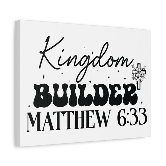 Scripture Walls Matthew 6:33 Kingdom Builder Bible Verse Canvas Christian Wall Art Ready to Hang Unframed
