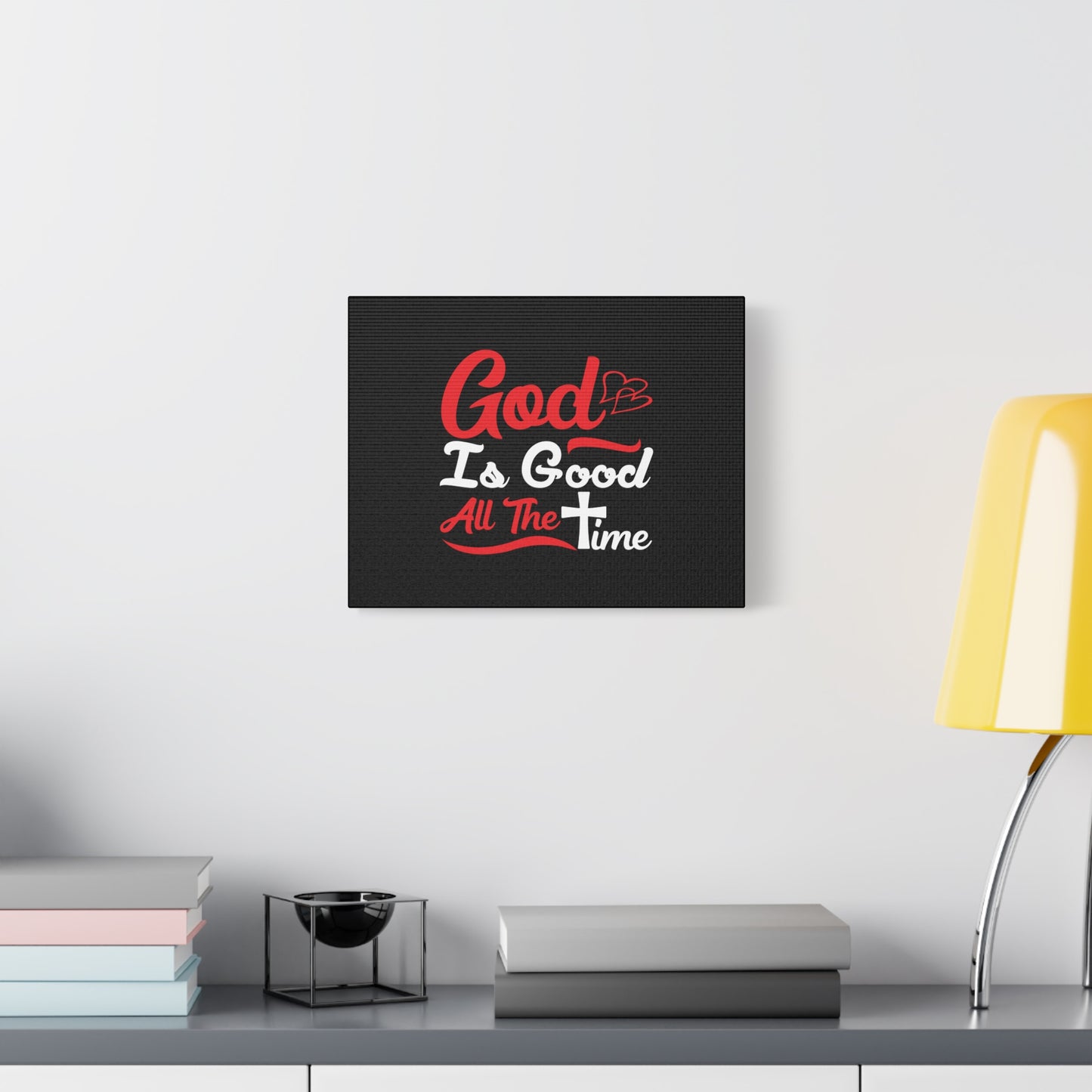 Scripture Canvas God Is Good All The Time Psalm 100:5 Christian Wall Art Bible Verse Print Ready to Hang