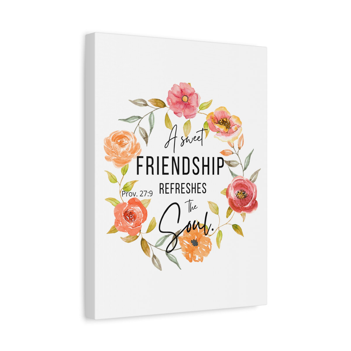 Scripture Walls A Sweet Friendship Proverbs 27:9 Bible Verse Canvas Christian Wall Art Ready to Hang Unframed