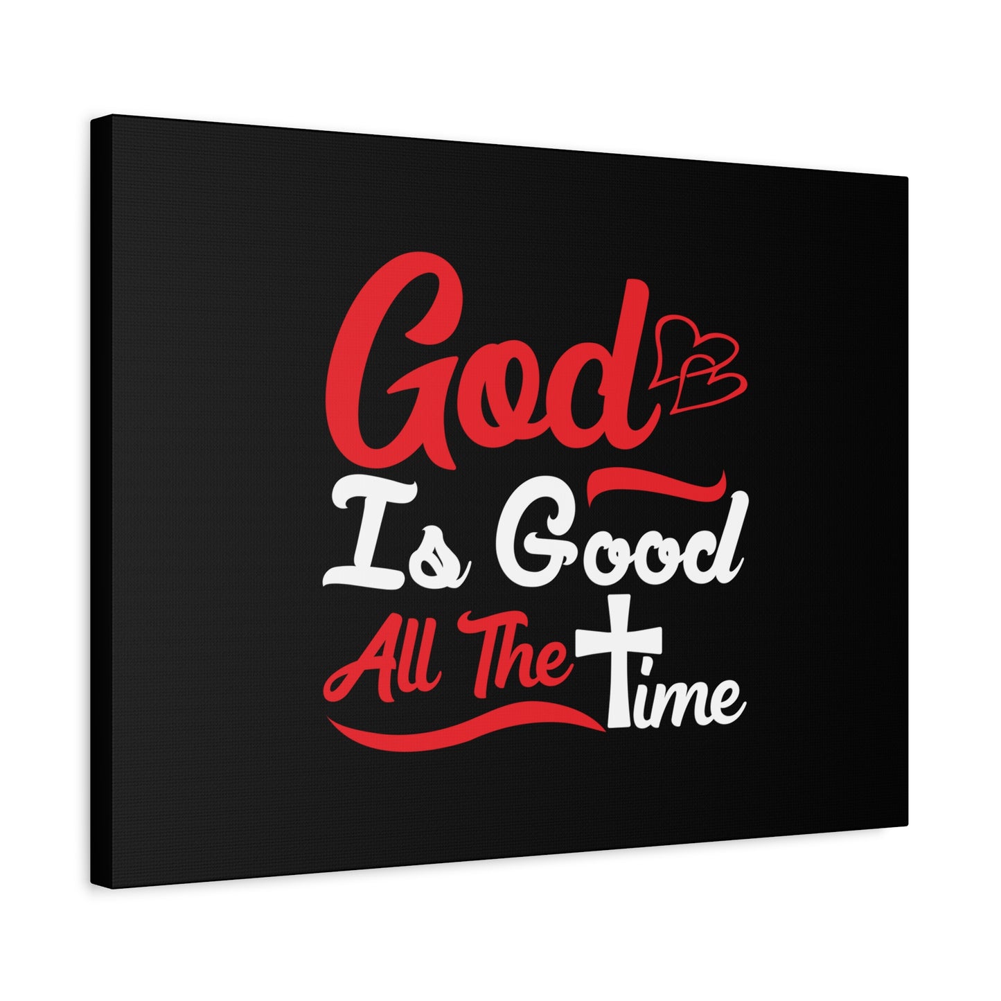 Scripture Canvas God Is Good All The Time Psalm 100:5 Christian Wall Art Bible Verse Print Ready to Hang