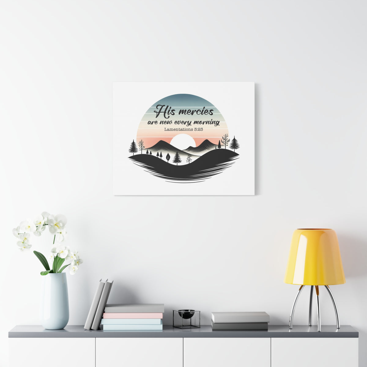 Scripture Walls Lamentations 3:23 New Mercies Bible Verse Canvas Christian Wall Art Ready to Hang Unframed