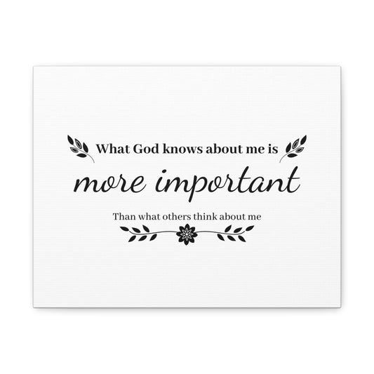What God Knows About Me Is More Important Jeremiah 29:11 Christian Wall Art Bible Verse Print Ready to Hang