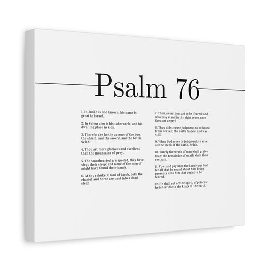 Scripture Canvas Glorious And Excellent Psalm 76 Christian Wall Art Bible Verse Print Ready to Hang