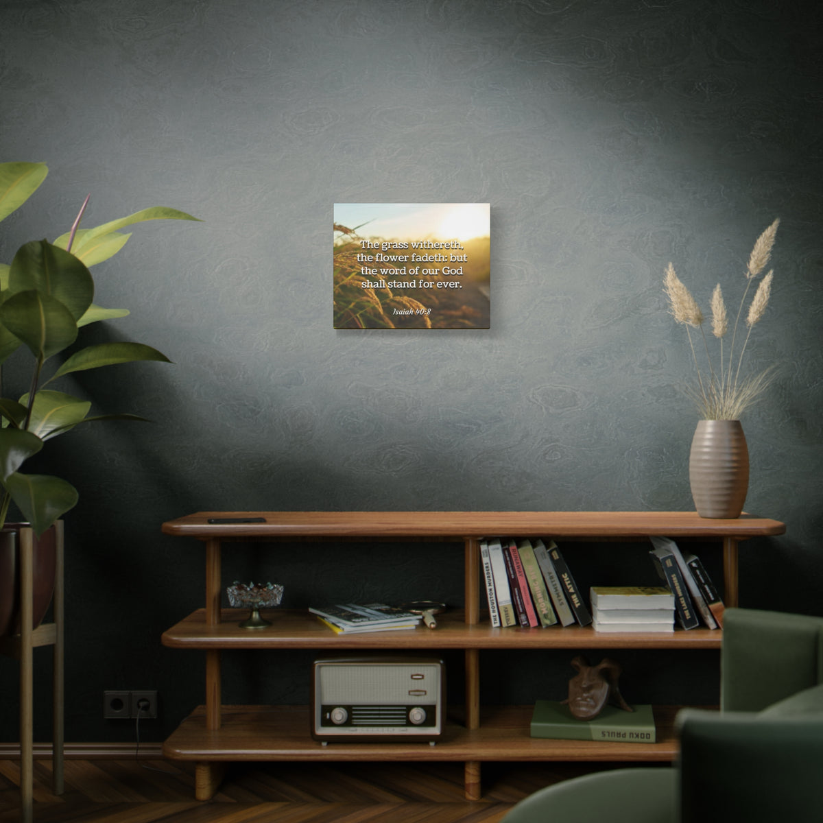 Scripture Canvas Stand For Ever Isaiah 40:8 Christian Wall Art Bible Verse Print Ready to Hang
