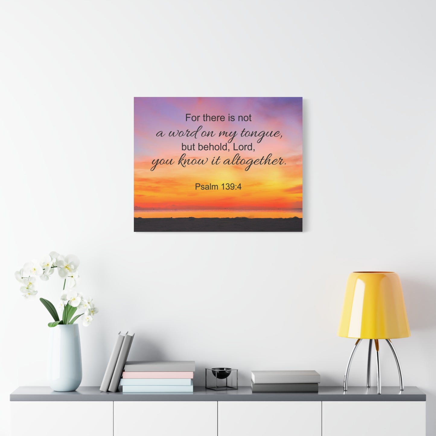 Scripture Canvas You Know It All Together Psalm 139:4 Christian Wall Art Bible Verse Print Ready to Hang