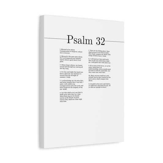 Scripture Canvas Be Glad In The Lord Psalm 32 Christian Wall Art Bible Verse Print Ready to Hang