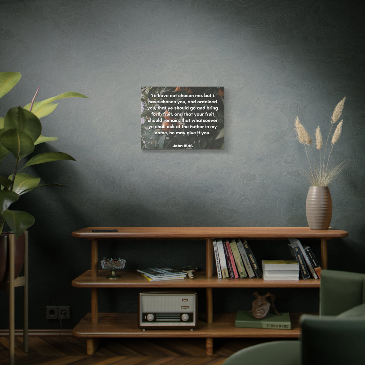 Scripture Canvas The Father John 15:16 Christian Wall Art Bible Verse Print Ready to Hang