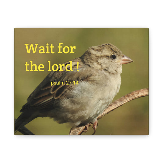 Wait For The Lord Psalm 27:14 Bible Verse Canvas Christian Wall Art Ready to Hang