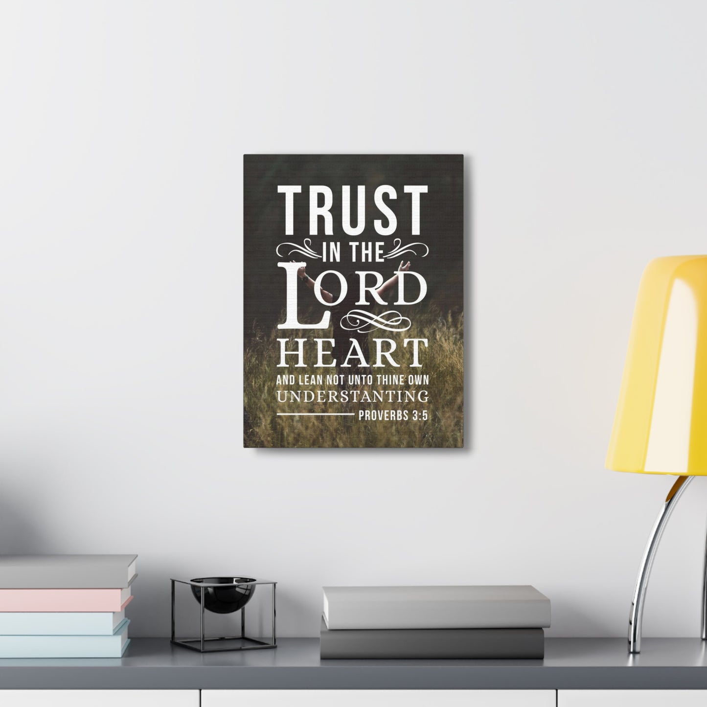 Trust in the Lord Proverbs 3:5 Christian Wall Art Bible Verse Print Ready to Hang