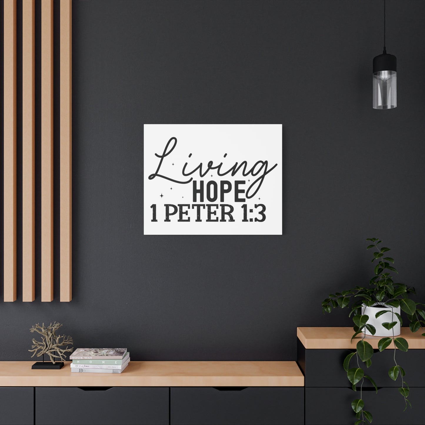 Scripture Walls 1 Peter 1:3 Our Living Hope Bible Verse Canvas Christian Wall Art Ready to Hang Unframed
