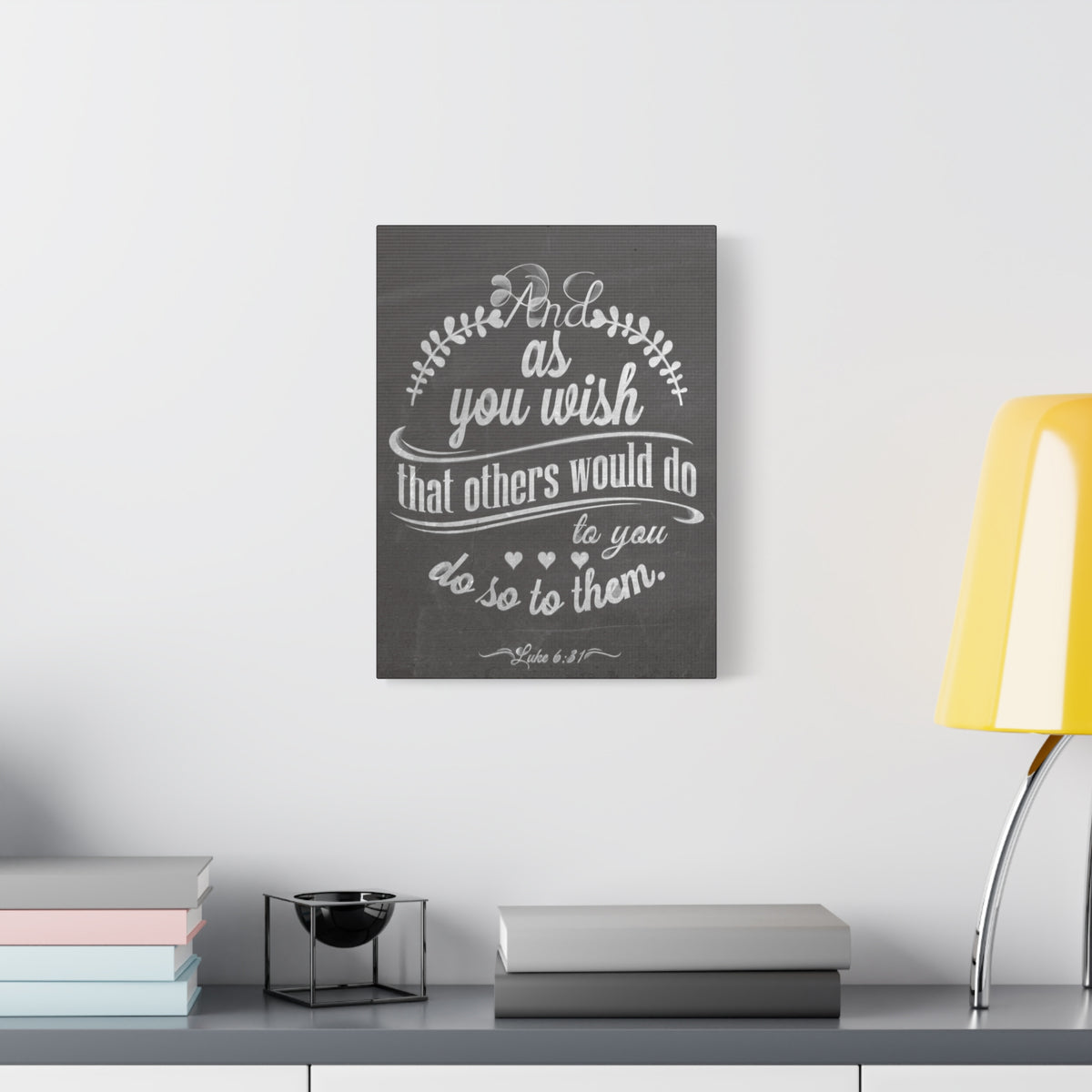 Scripture Canvas And As You Wish Luke 6:31 Christian Wall Art Bible Verse Print Ready To Hang
