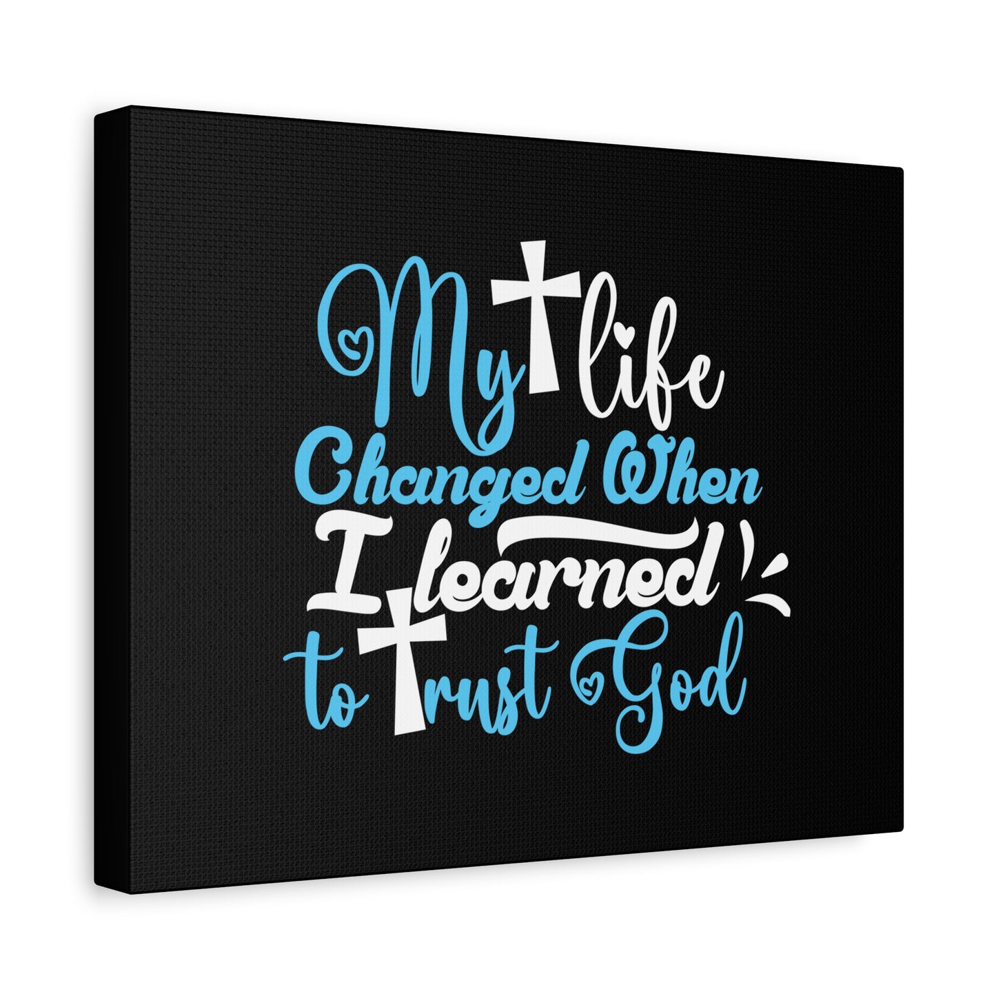 Scripture Canvas I Learned To Trust God Psalm 28:7 Christian Wall Art Bible Verse Print Ready to Hang