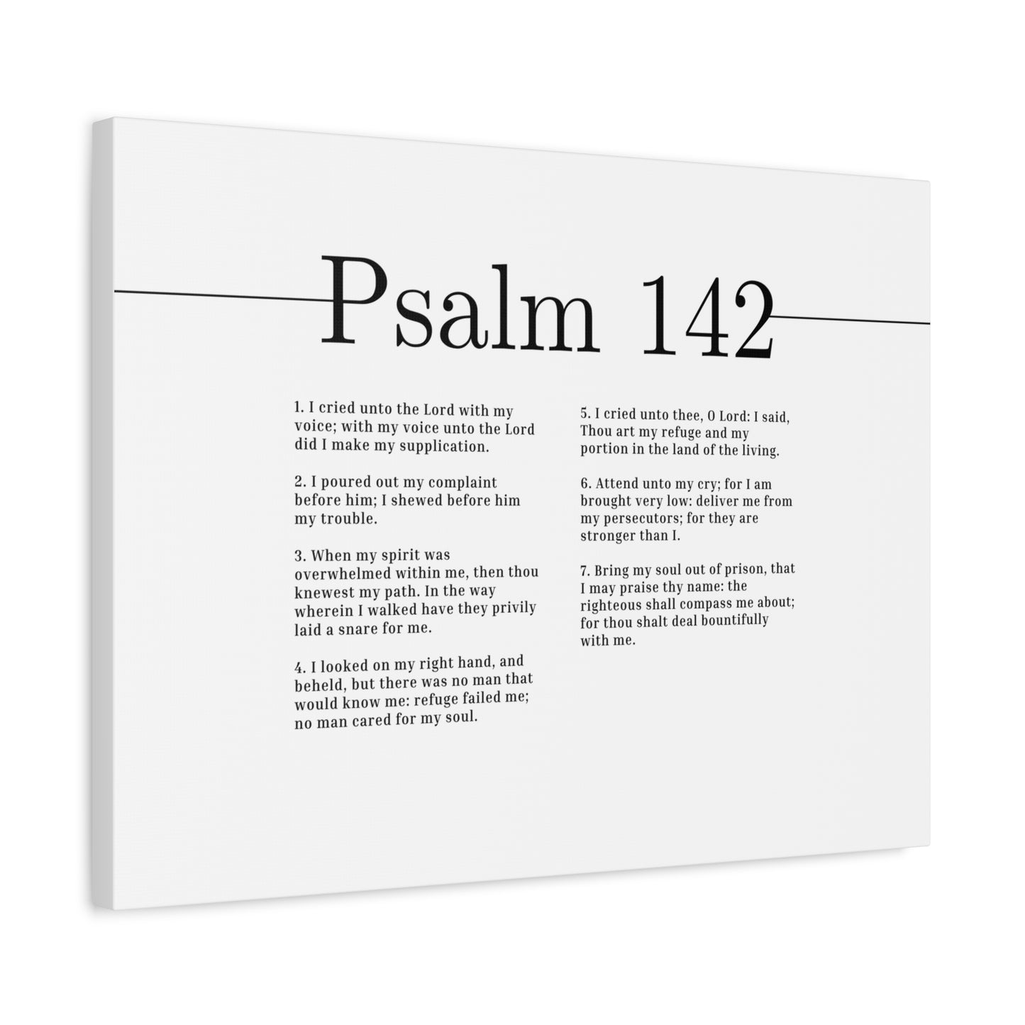 Scripture Canvas Praise Thy Name Psalm 142 Christian Wall Art Bible Verse Print Ready to Hang