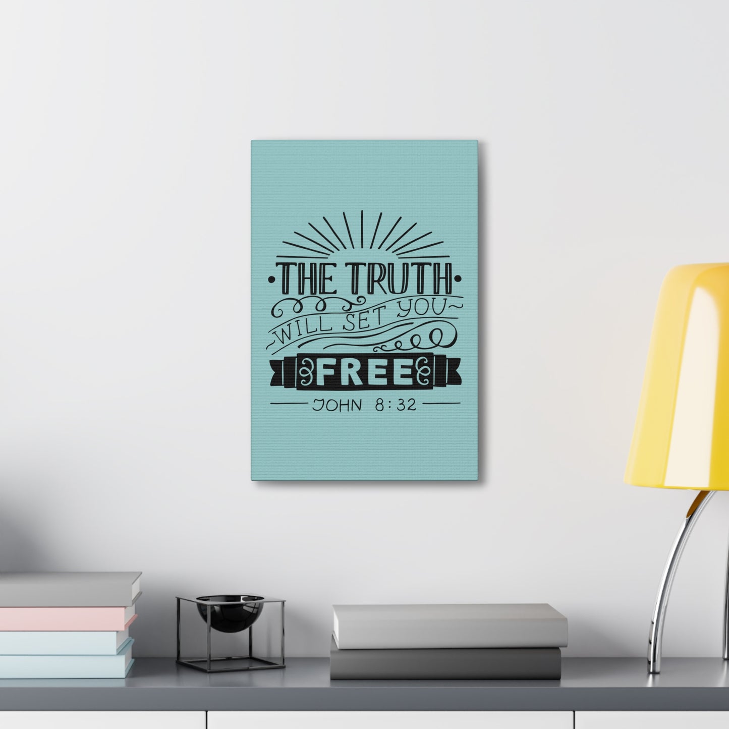 The Truth Will Set You Free John 8:32 Christian Wall Art Bible Verse Print Ready To Hang