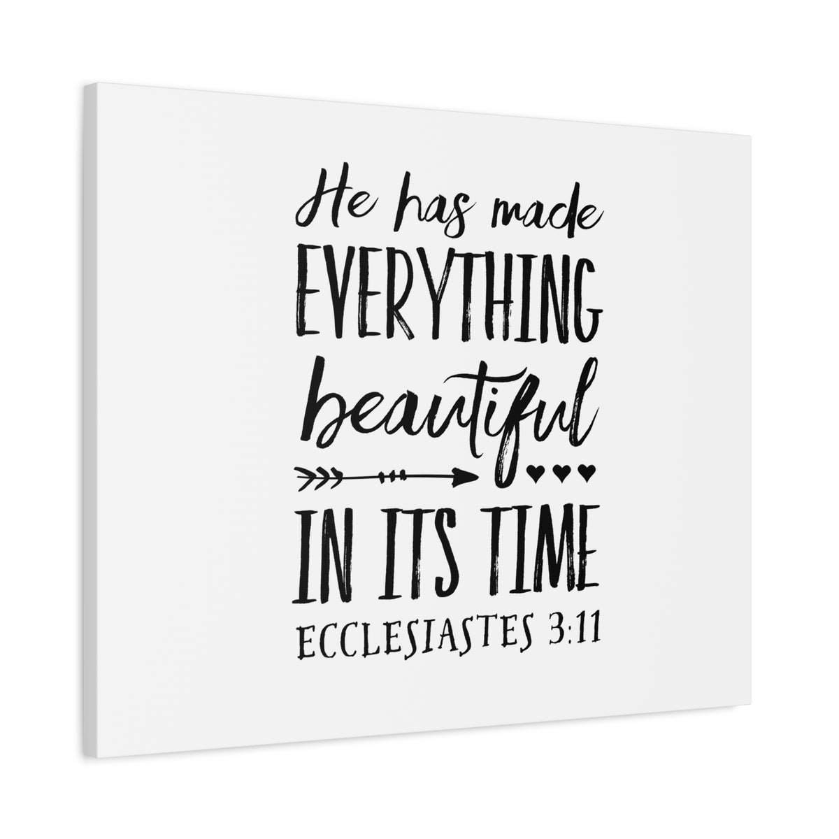 Scripture Canvas Everything Beautiful Ecclesiastes 3:11 Christian Wall Art Bible Verse Print Ready to Hang