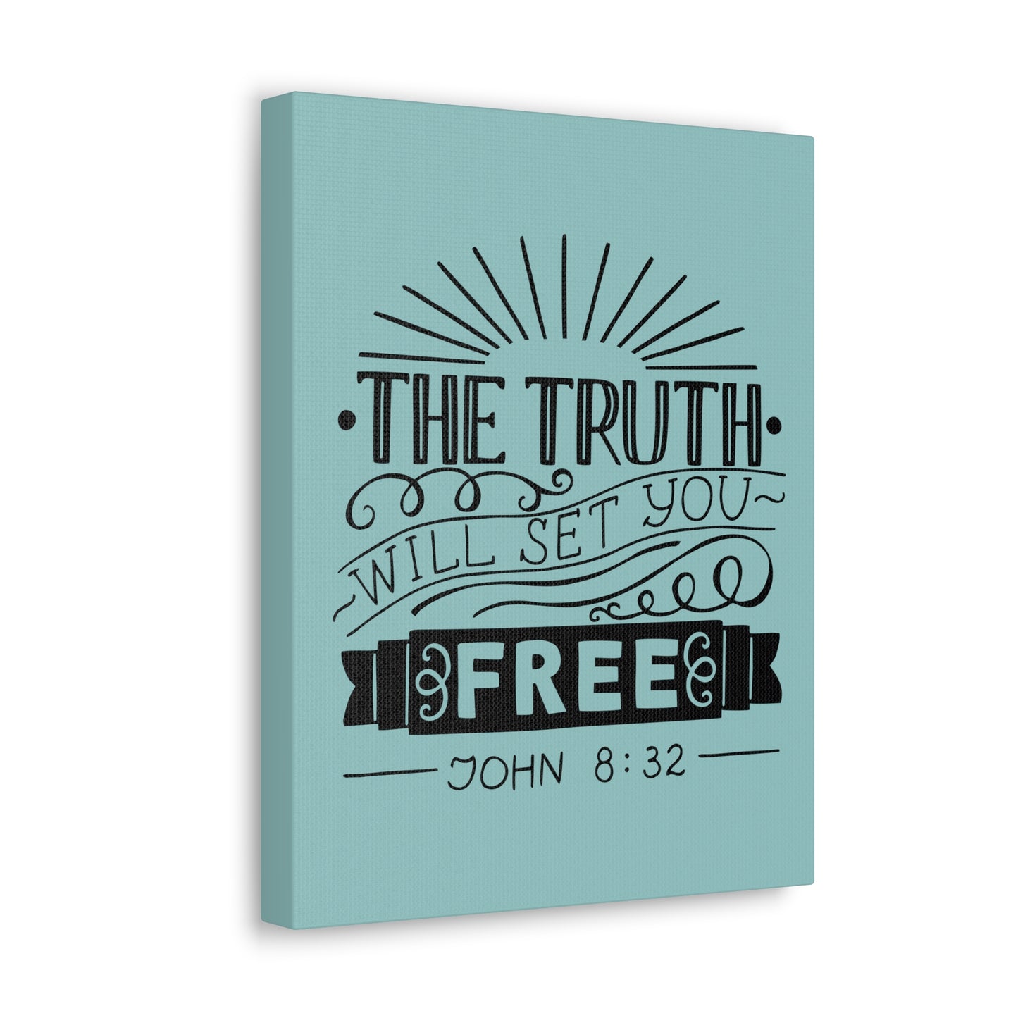 The Truth Will Set You Free John 8:32 Christian Wall Art Bible Verse Print Ready To Hang
