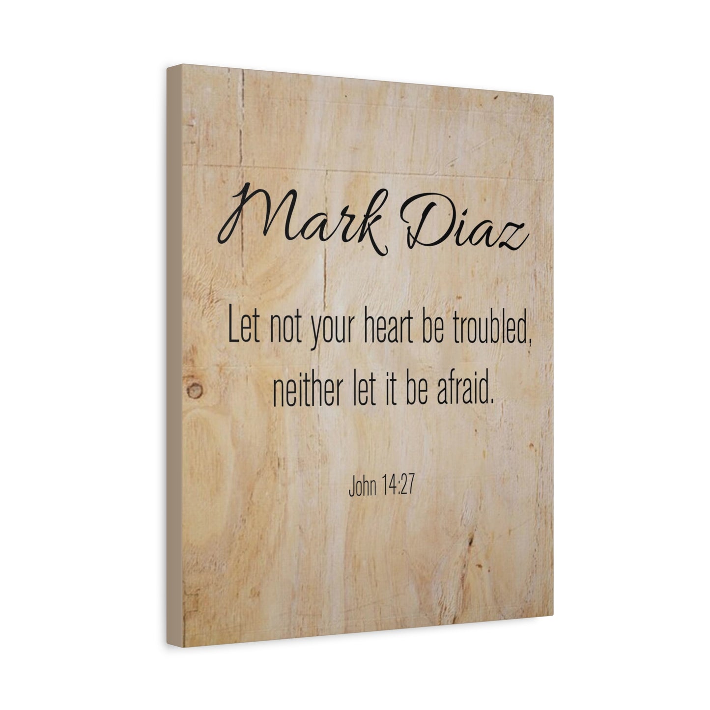 Scripture Walls Personalized No Fear No Trouble John 14:27 Bible Chapter Canvas Christian Wall Art Ready to Hang