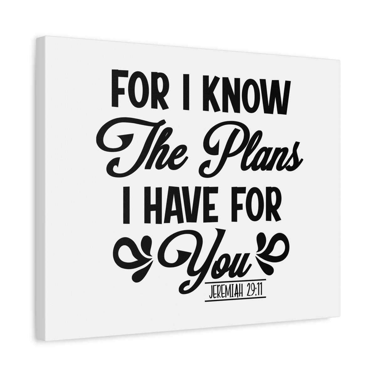 Scripture Canvas The Plans I Have For You Jeremiah 29:11 Christian Wall Art Bible Verse Print Ready to Hang