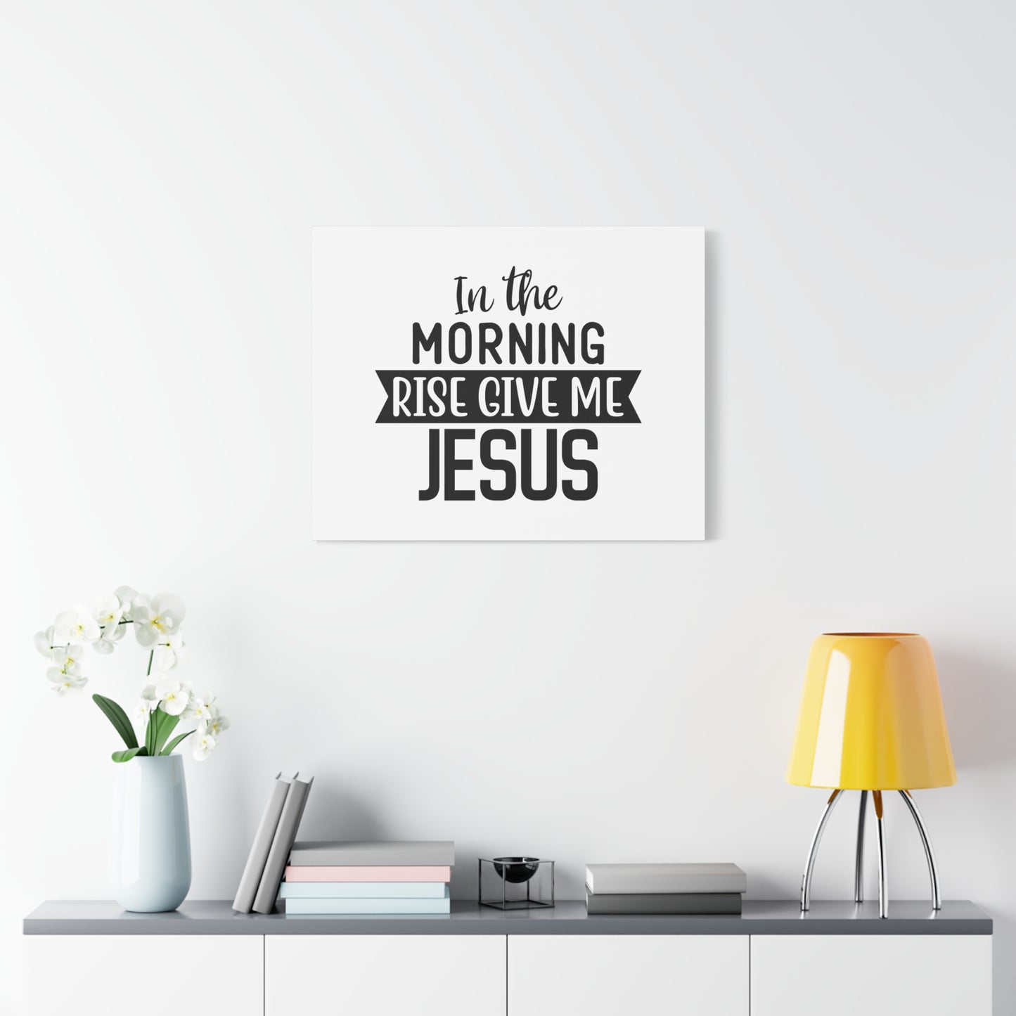 Scripture Canvas In The Morning Rise Psalm 143:8 Christian Wall Art Bible Verse Print Ready to Hang