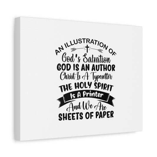 Scripture Canvas God Is An Author Psalm 62:1 Christian Wall Art Bible Verse Print Ready to Hang