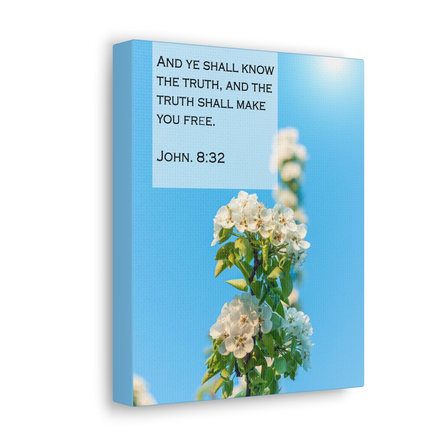 The Truth Shall Make You Free John 8:32 Bible Verse Canvas Christian Wall Art Bible Verse Print Ready To Hang