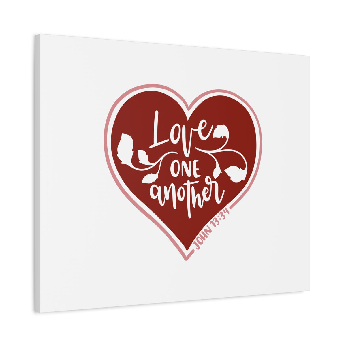 Scripture Canvas Love One Another John 13:34 Christian Wall Art Bible Verse Print Ready to Hang