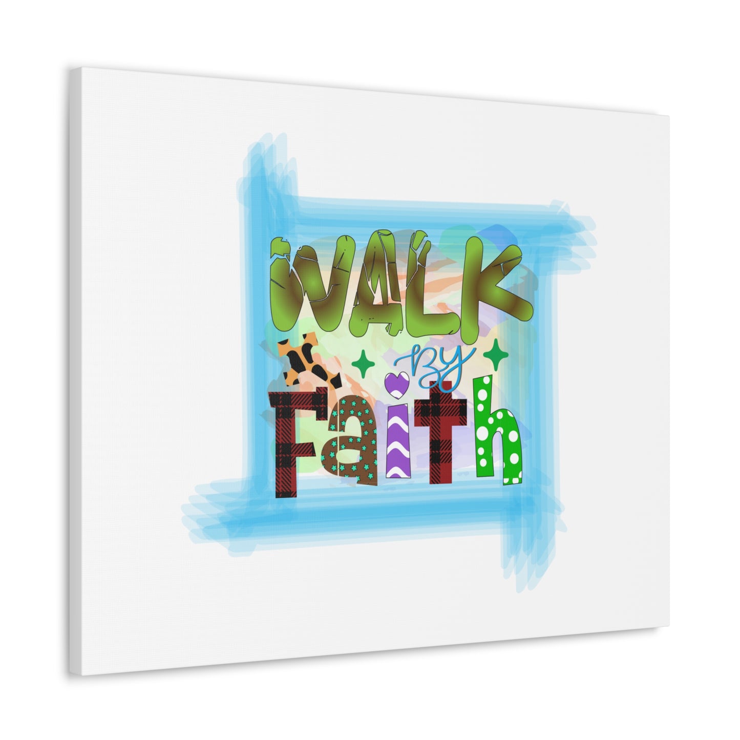 Walk By Faith 1 John 5:4 Christian Wall Art Bible Verse Print Ready to Hang