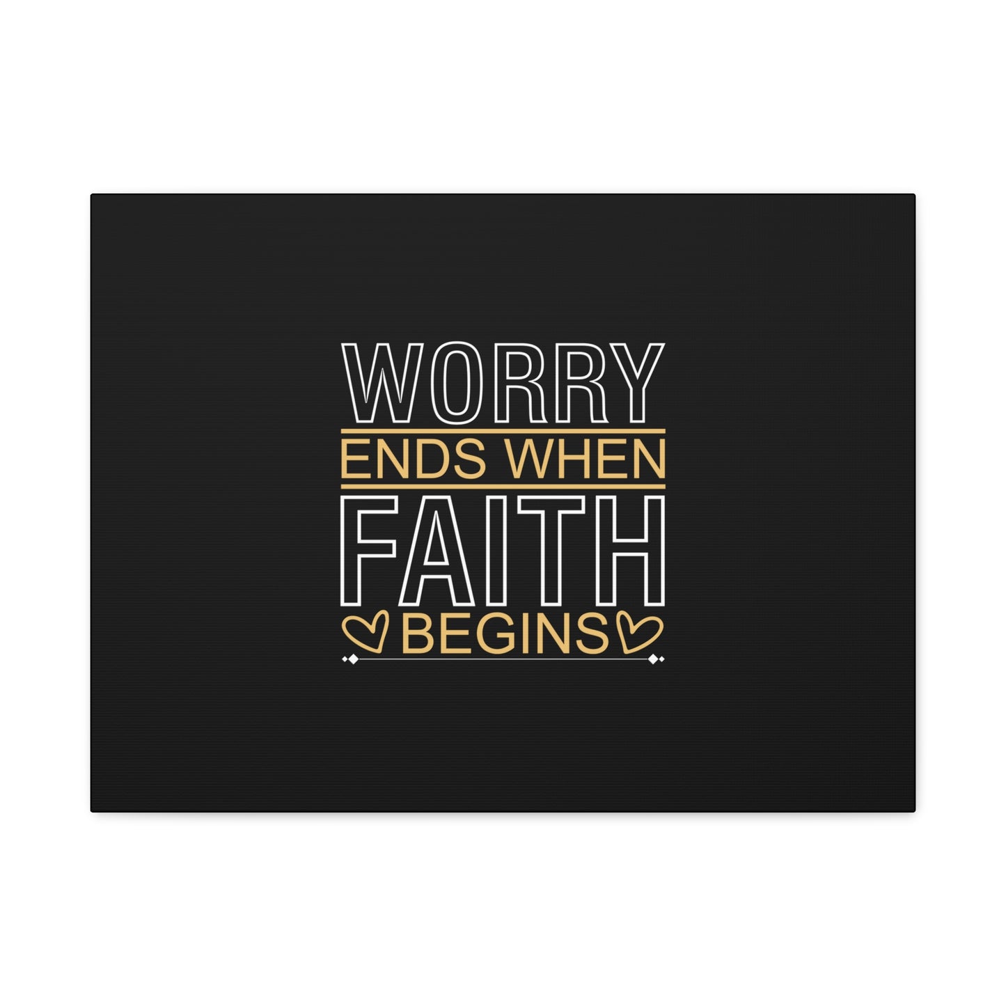 Worry Ends When Faith Begins 1 Peter 5:7 Christian Wall Art Bible Verse Print Ready to Hang